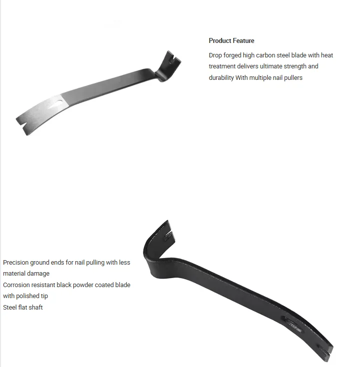 Customized Metal Hand Tool Utility Flat Pry Bar Nail Puller Fire Crowbar for DiggingChiseling