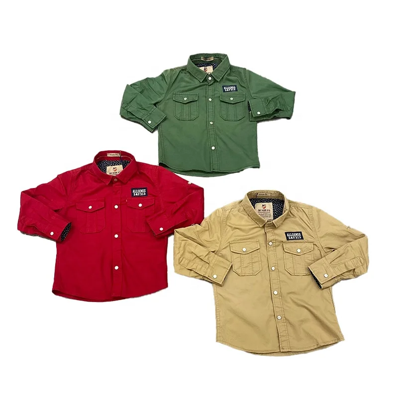 Детские рубашки с двойными карманами