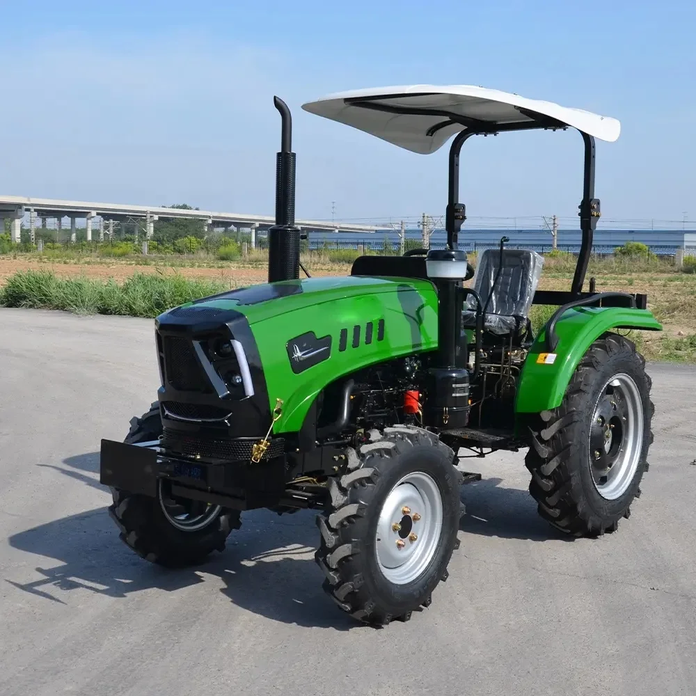 FACTORY 4WD sunshade small 35HP 30HP 40HP mini tractor front end loader Wheel compact Tractor digging bucket dumper