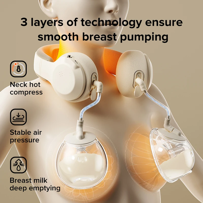 2024 New Design Hands Free Electric Wearable Breast Pump Wholesale Double Pumps Double Electric Breast Pump