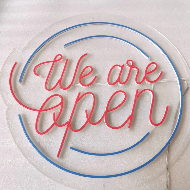 Cosun open sign led neon sign 19x8 in ultra bright led led sign with backboard led sign making