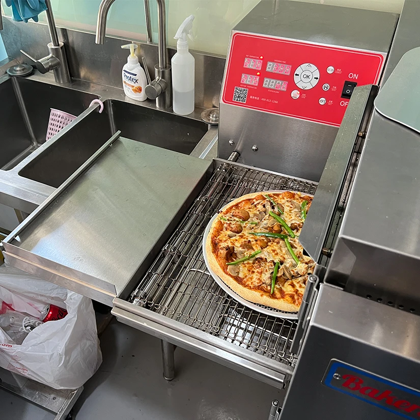 Pizza hut automatic pizza machine continuous tunnel pizza conveyor oven