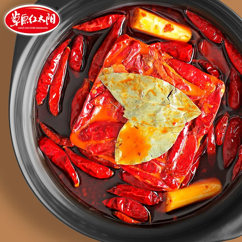 Red sun hot pot base material 360g small square manual spicy butter base material Chongqing small hot pot malatang