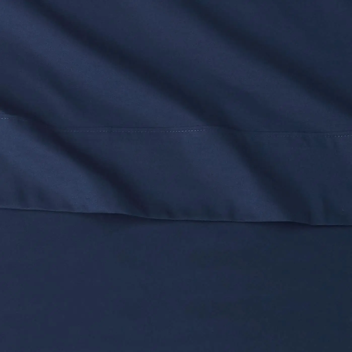 Lightweight Navy Blue Solid Soft Easy Care Microfiber 4-Piece Deep Pockets Bed Sheet Set for Hotel