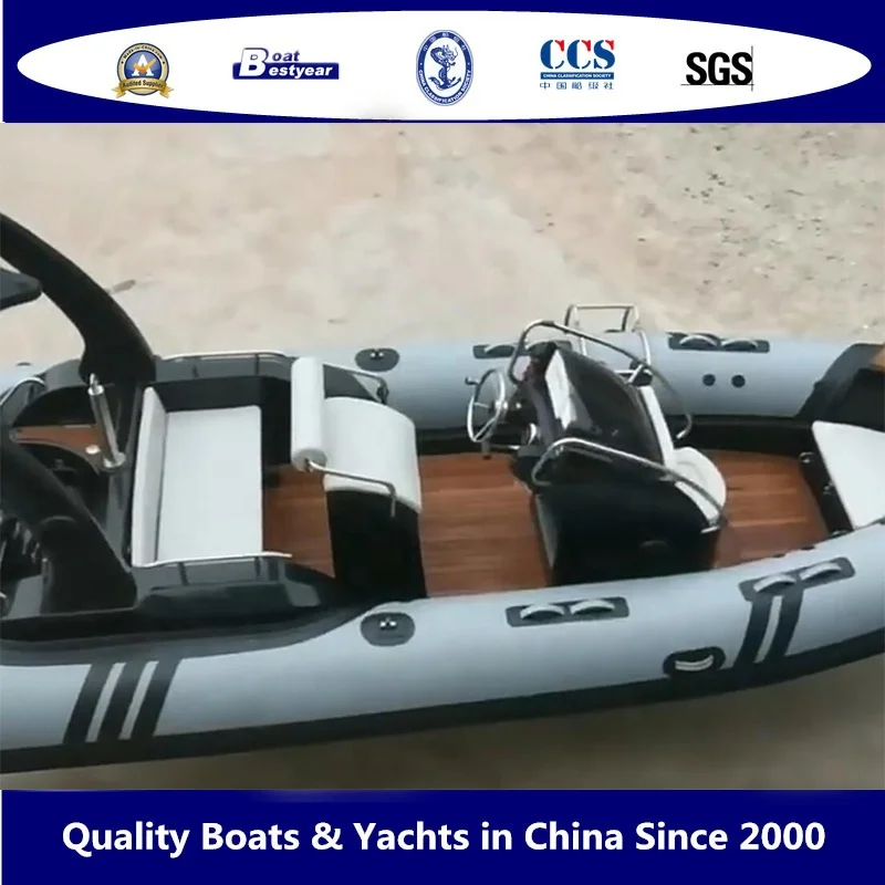 Bestyear 5.8m Rigid Hull Inflatable Boat with Hypalon or PVC Tube