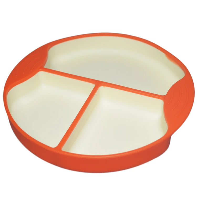 MHC Baby Tableware food feeding plate for kids toddlers suction Classic Modern Kids Dining set of toddler silicone plates