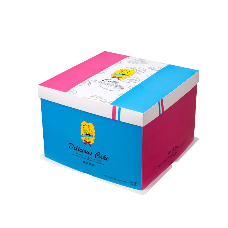 
Exquisite Birthday Gift Packing Box Foldable Cake Packing Box Three Layer Cake Packing Box Purchase 
