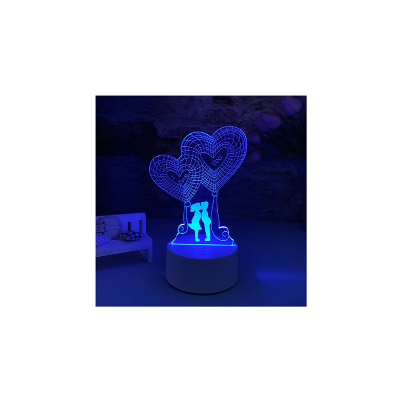 Рождественский ночник, атмосферные прикроватные ночники, настольная лампа с 3D иллюзией