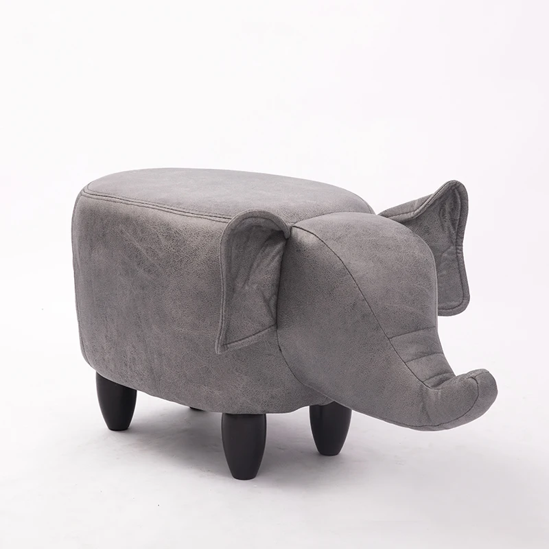 Wooden Leg Upholstered Round Pouffe foot slave worship mistress footstool Factory Price leather chair with footstool