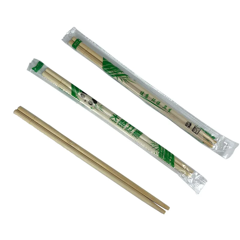 Factory direct supply wholesale Chinese round bamboo chopstick 23cm disposable Tensoge bamboo chopsticks for Hotel Restaurants