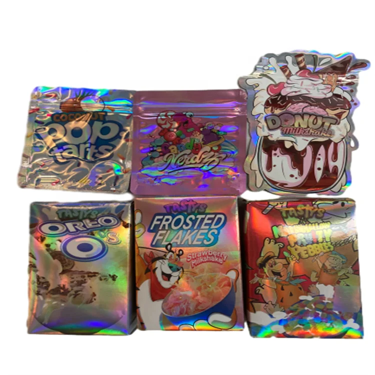 MOQ 200PCS Custom Cereal Boxes 3.5g Mylar Bag with Paper Boxes