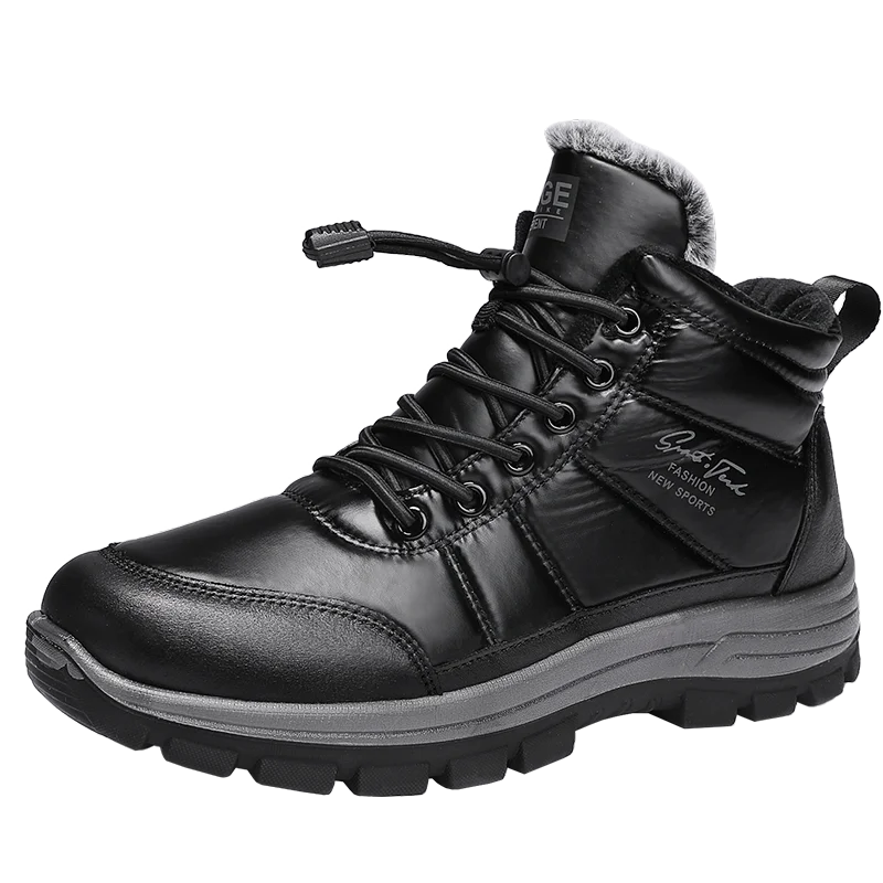 Men Winter Plush Warm Fashion Boots for Men Waterproof Mesh Shoes Snow Boots Unisex Wholesale Industrial Work boots