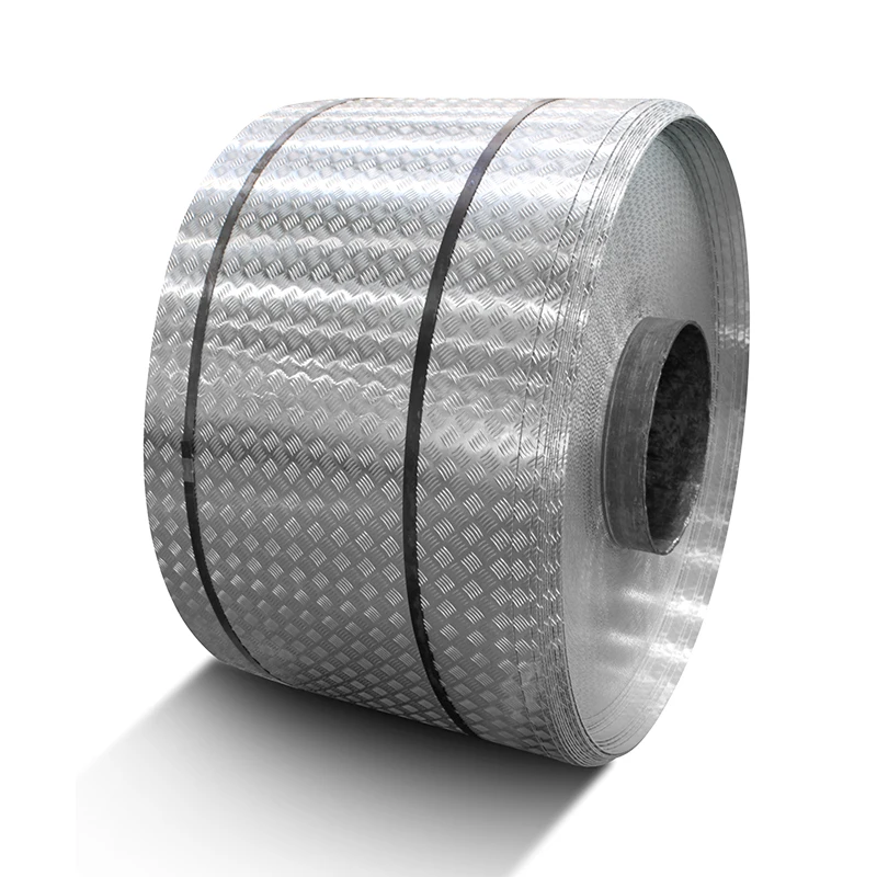 0.2mm 0.5mm 0.8mm 1mm 4mm Thickness 3003 1100 Alloy Stucco Embossed Pure Aluminium Checkered Coil For Trailer