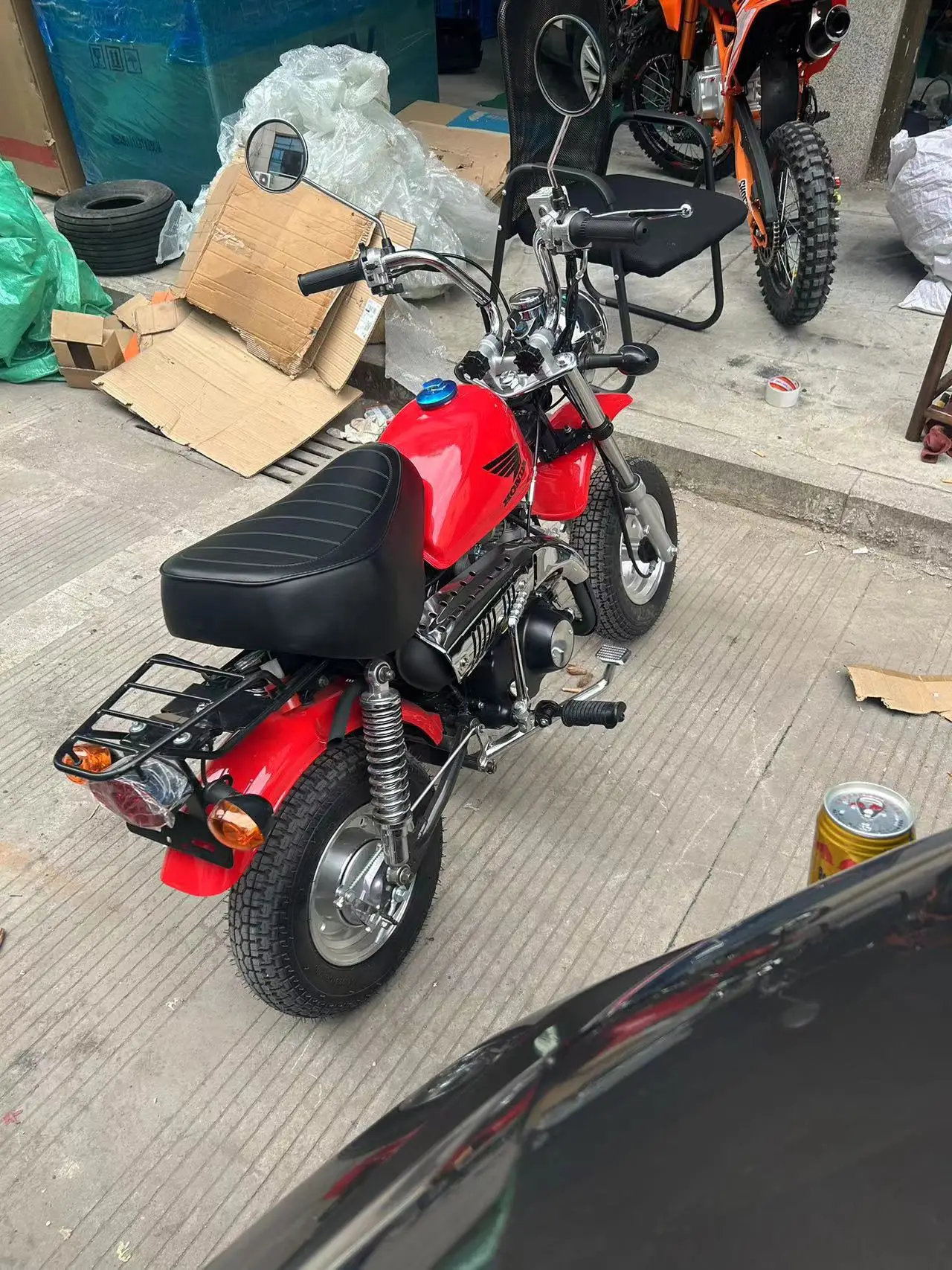 125CC мини легкий вес газовые мотоциклы четырехтактный Электрический старт внедорожный ретро мотоцикл