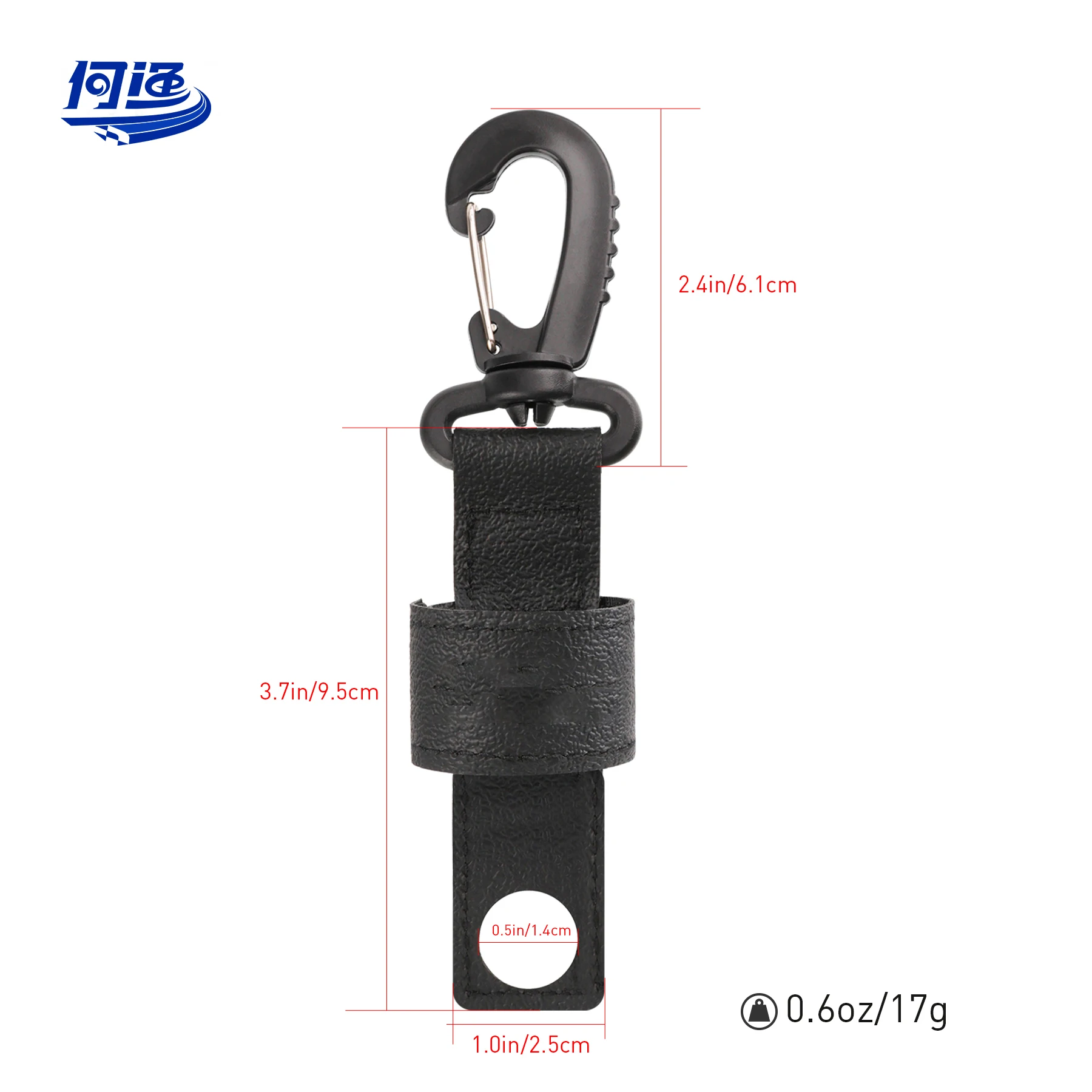 Portable Durable 15cm PU Leather Quick Clipwith Swivel BH1 Fly Fishing Floating Dry Caddy Bottle Holder Fly Fishing Accessories
