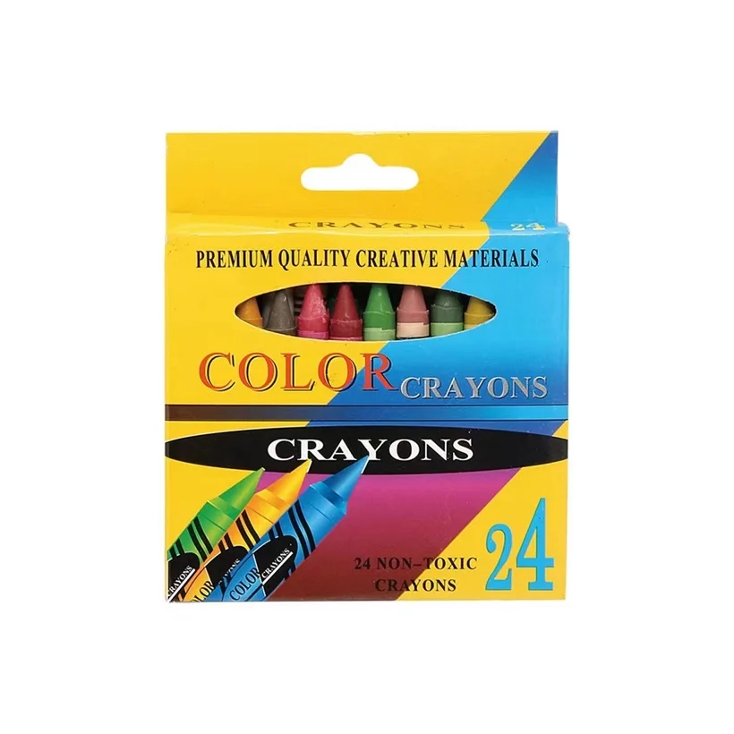 Standard Size Multi-Color Crayon Set Diy Drawing Kids Non-Toxic Custom Box And Rolling Paper Drawing Crayon Box Set For Children