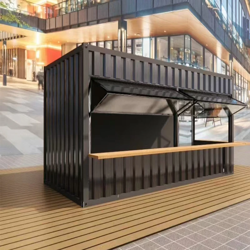 Mobile shop supplier factory container house easy load prefab kiosk vending station commercial customized shop