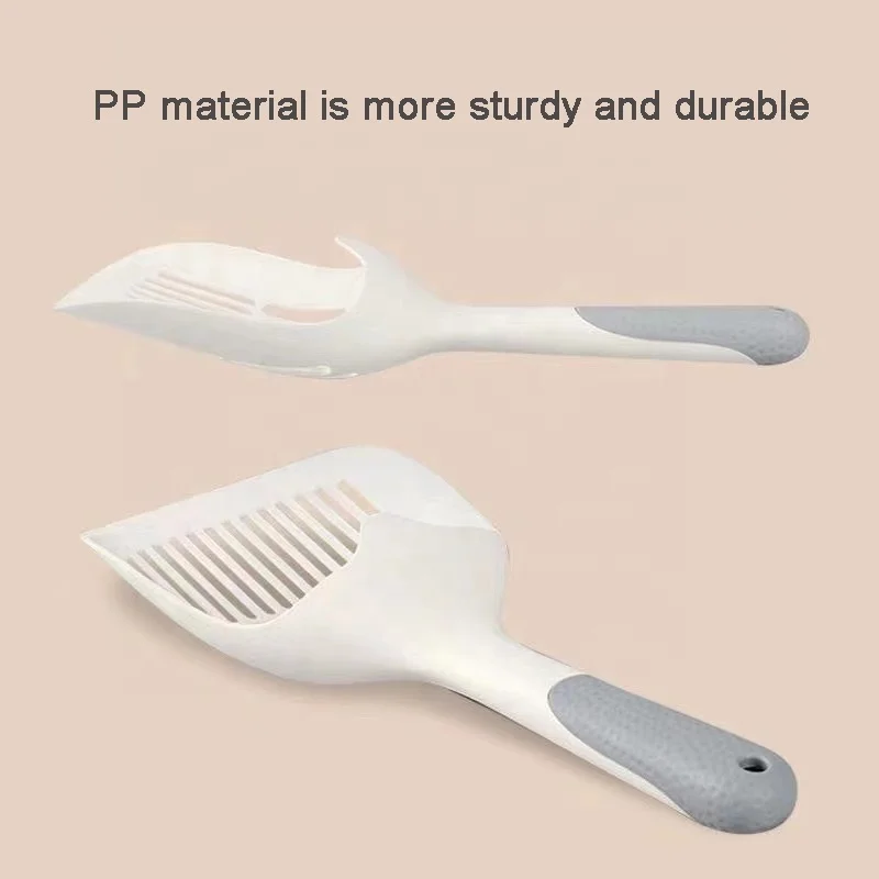 Cat Sand Shovel Long Handle Plastic Cat Poop Scooper Non-Stick Stronger Large Cat Litter Scoop