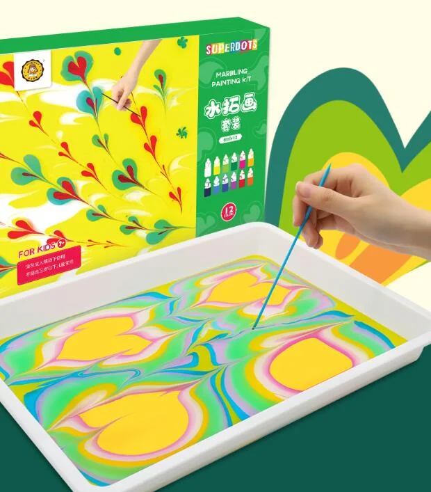 Детские декоративно прикладного искусства воды Набор для рисования, мрамор, краски Художественные комплект обучающий инструмент для детей (1600247215362)