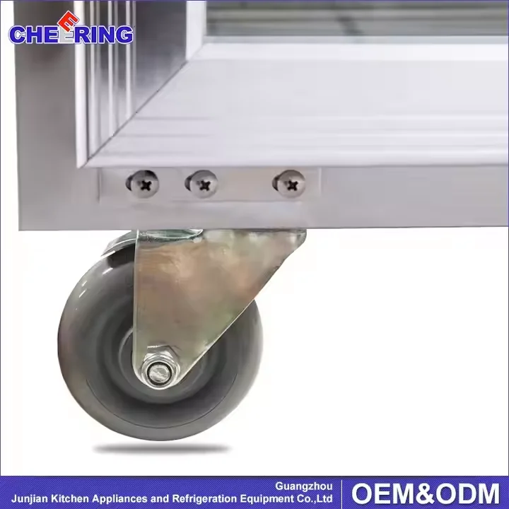 Commercial 2 Door Undercounter Refrigerator Freezer Drawers Restaurant Kitchen Work Bench Table Top Fridge undercounter Freezer