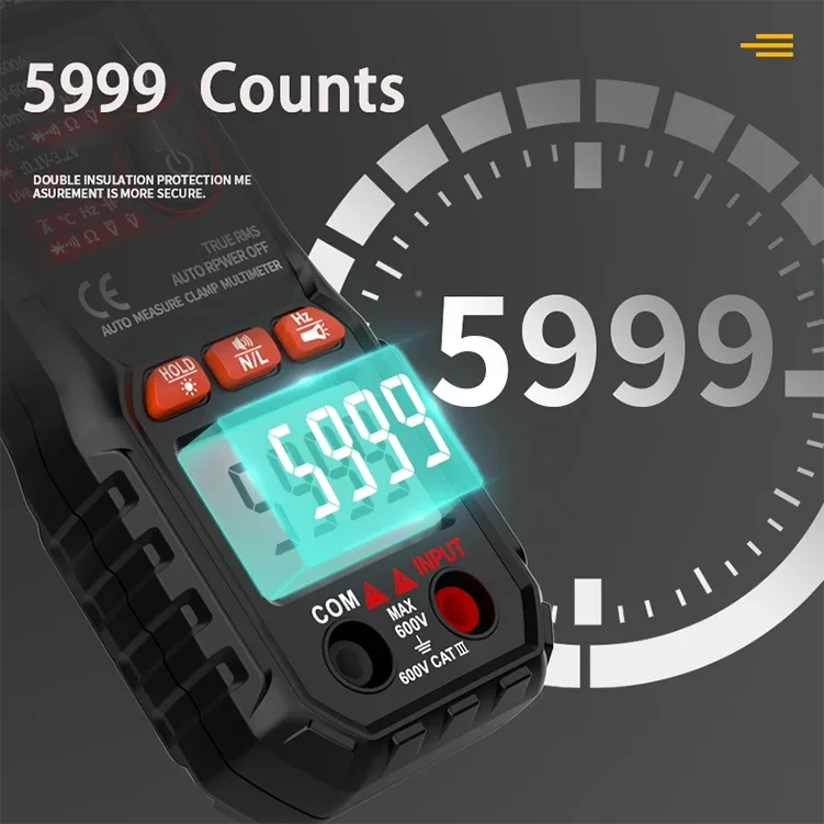 HYTAIS TS19Z AC DC Clamp meter 600 amp Current tester Auto Digital Clamp Multimeter