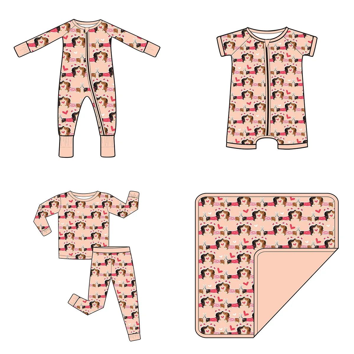 Bulk sale bamboo Kids Pajamas Set Ribbed Plain Boys & Girls T-Shirts & Shorts Suits Casual Home Wear Nightclothes for Kids