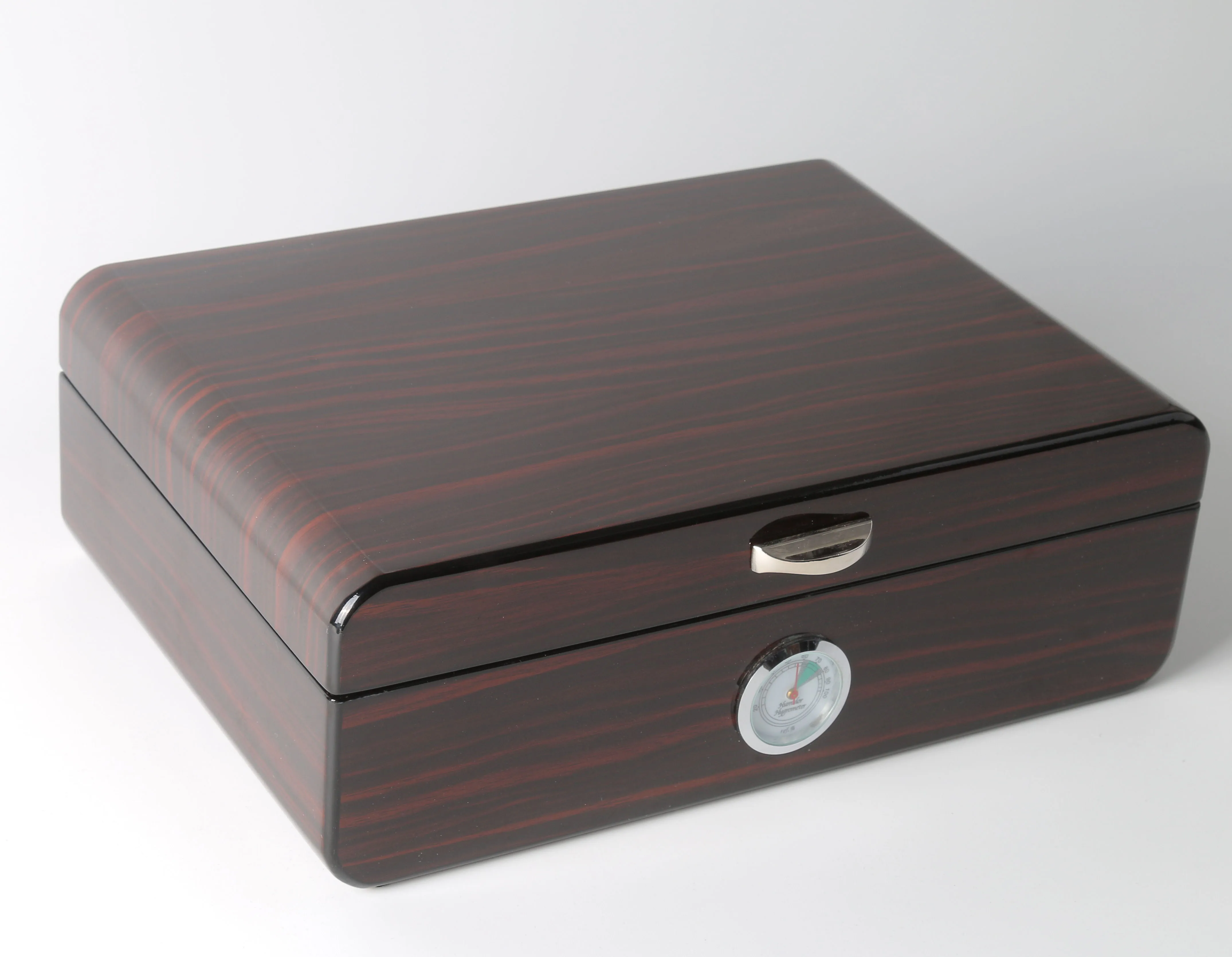 Spanish Cedar Wood Interior Cigar Royal Desktop Humidor Box for 25-50 Cigars