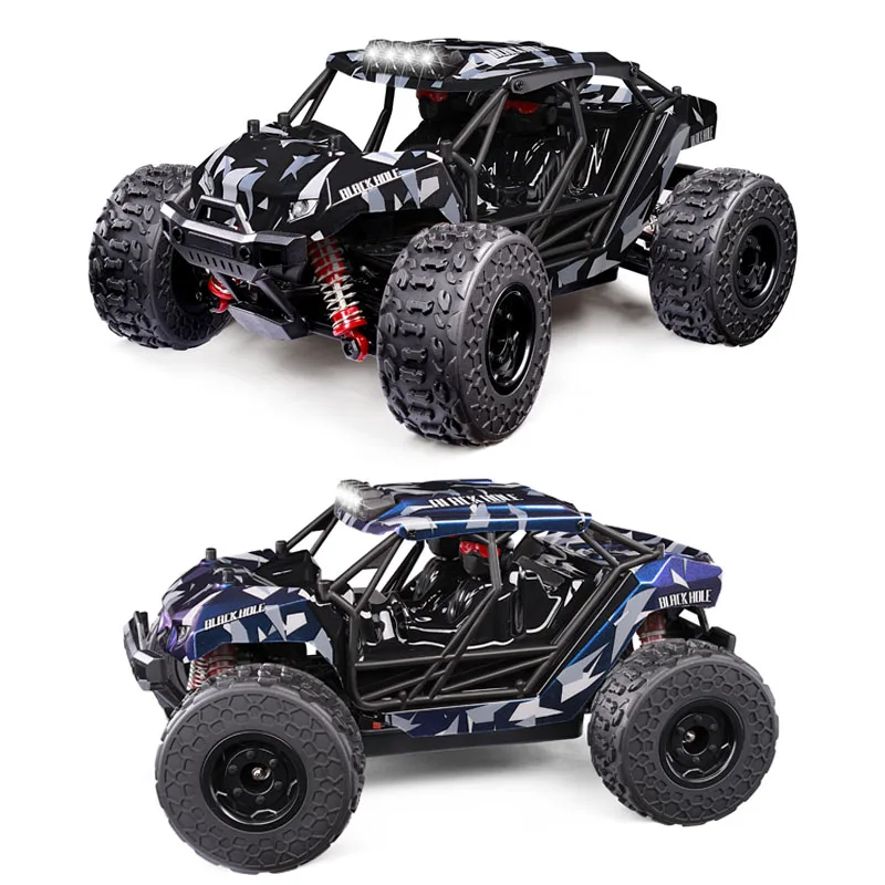 Полномасштабный 1/18 2 4 г Rc внедорожный грузовик в пустыне 4WD для скалолазания с подсветкой