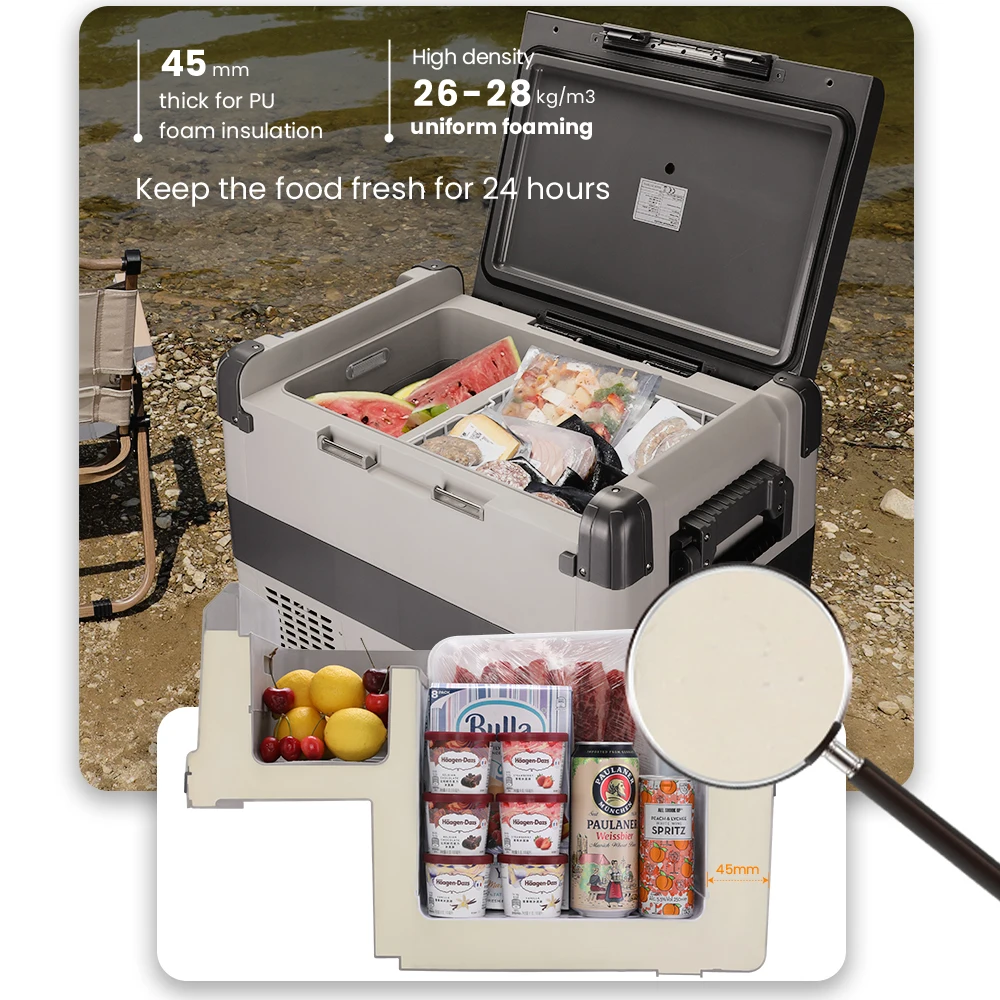 60l Rv Car Fridge 12 Volt Car Refrigerator Dual Single Zone Portable Electric Compressor Cooler 12 24vdc 110 240vac Adapters