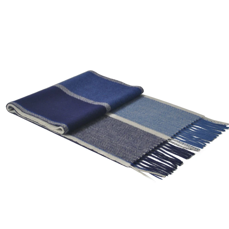 BLUE PHOENIX woven mens scarf 33% cashmere 67% fine wool herringbone women winter head scarf for women