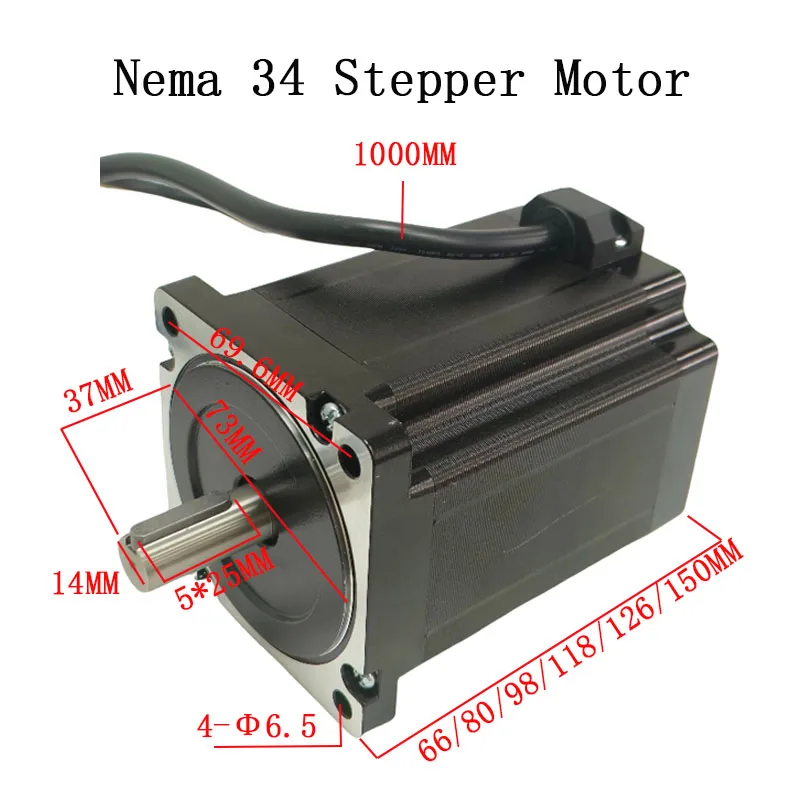 China Wholesale High Torque Motor Nema 34 Two Phase Nema 34 Stepper Motor For Medical Device