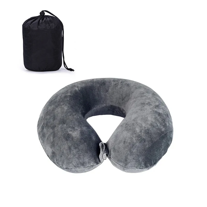 Custom Logo Support Traction Pain Relief U-Shaped Memory Foam Car Airplane Neck Pillow
