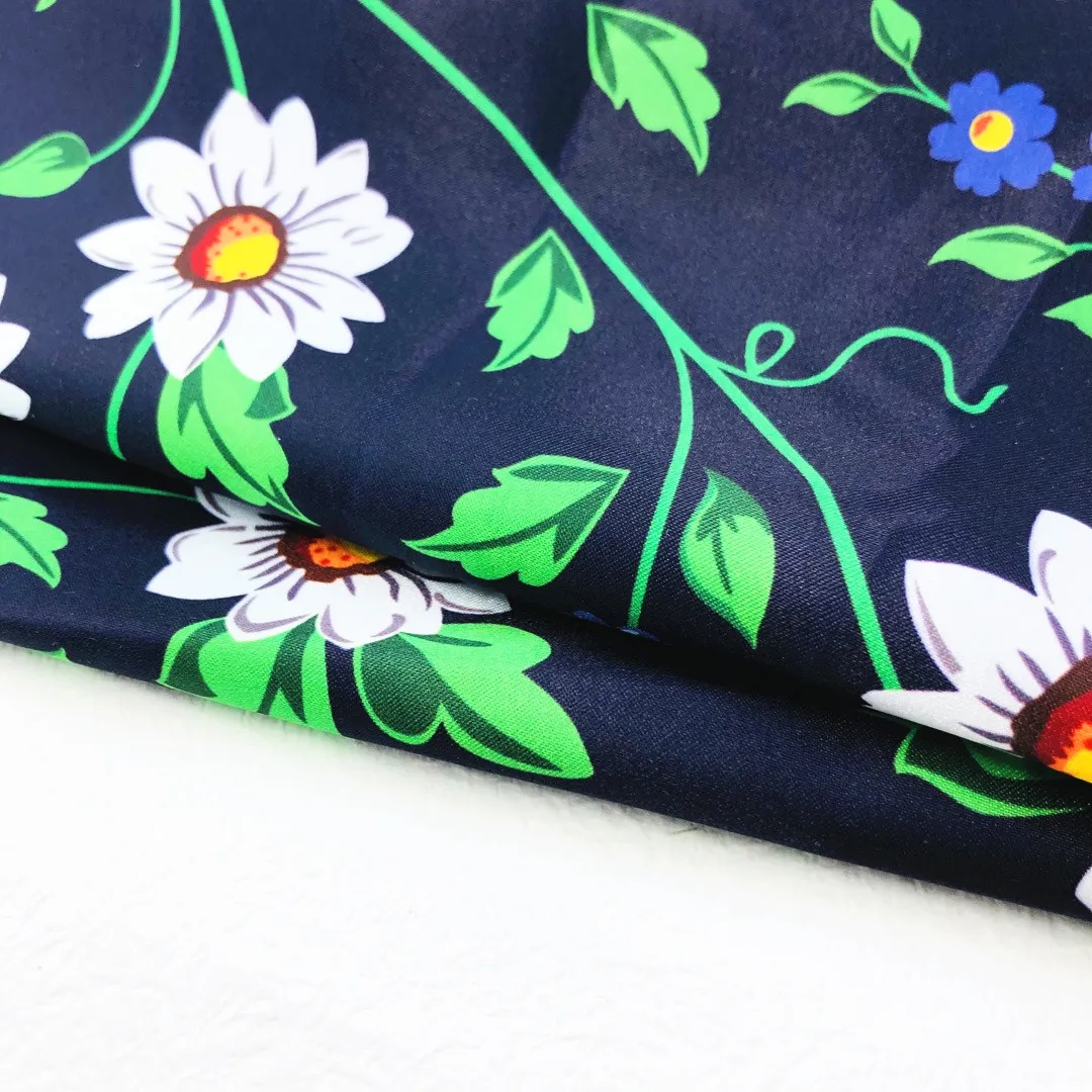 Hot Sell Cheap Poly Woven Fabric Super Soft Polyester Satin Dress Pint Fabric