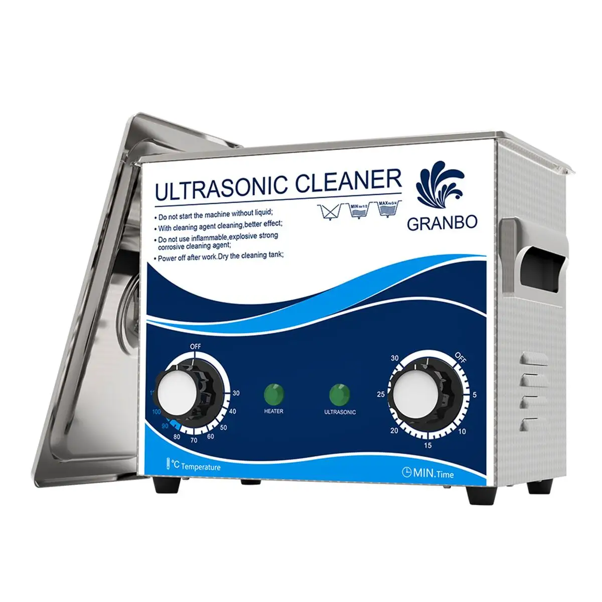 3.2L Household Timer Heating Ultrasonic Cleaner Stainless Steel Tank Ultrasonic Cleaning Machine for Hardware Parts Degreasing