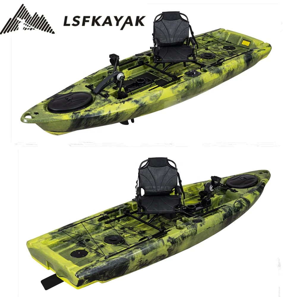 8ft 10ft 11ft 13ft plastic pedal fishing kajak  boat pedal drive sports fishing boat kayak with motor pedal