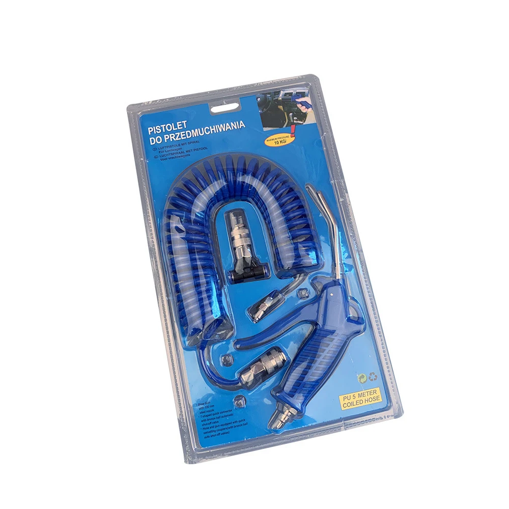 Air Blow Gun Kit with 16ft Long Pneumatic Pu Hose, Heavy Duty Air  Gun for Air Compressor