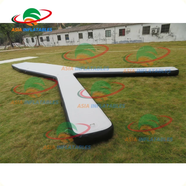 Drop stitch inflatable jetski boat dock Y pontoon platform inflatable water floating dock