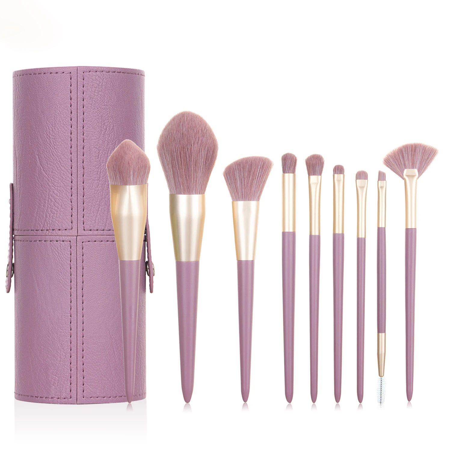 High Quality Eye Brushes Set Fenty Kabuki Makeup 2021 Rose Gold Private Label