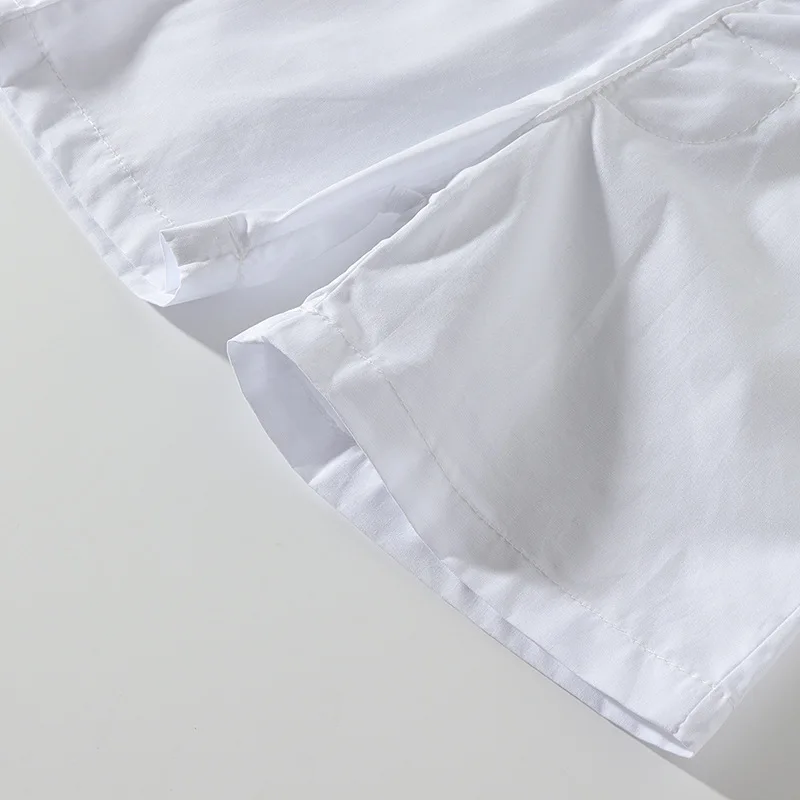 Bow plaid light blue pink shirt+belt pants preppy style gentleman summer boy party dress