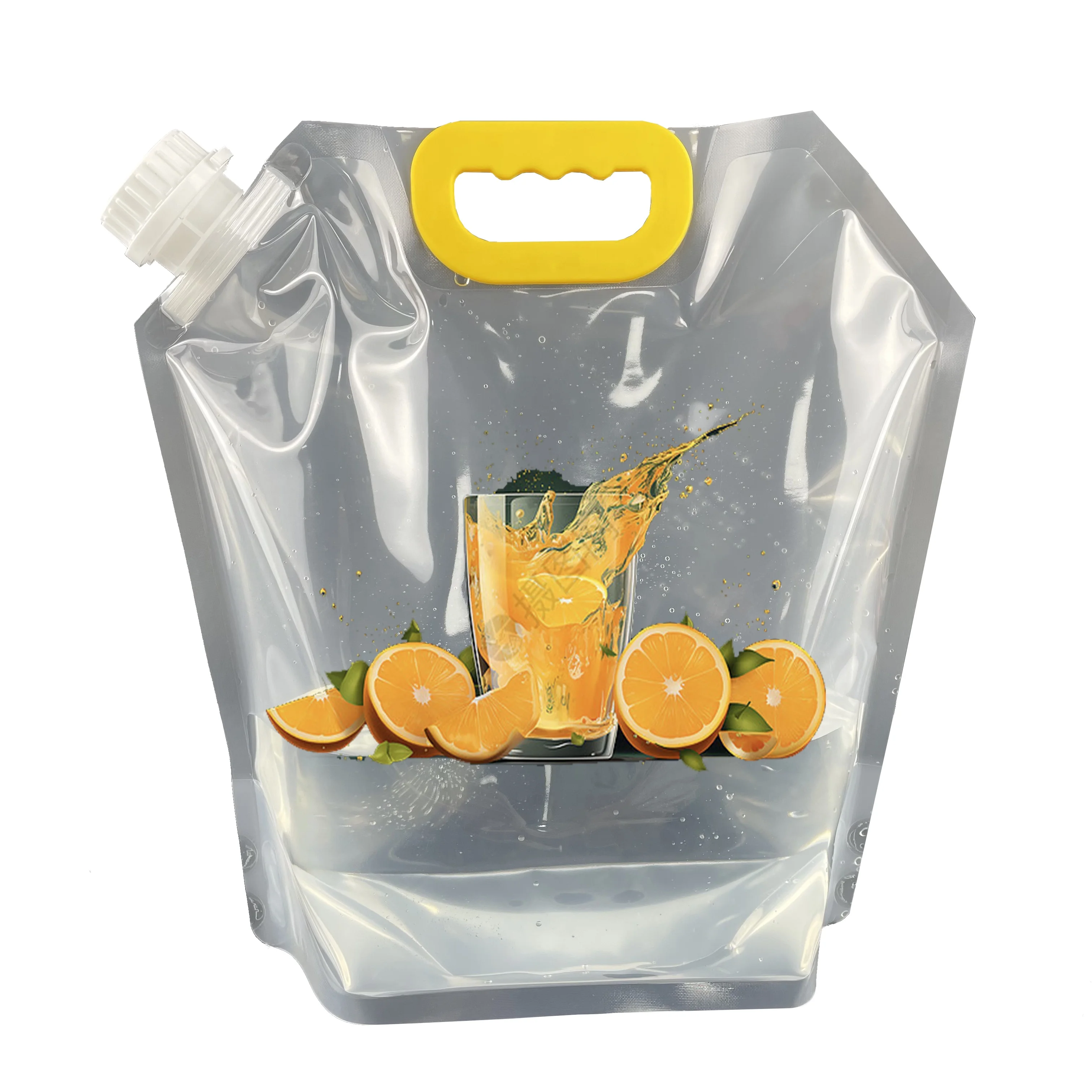 5L gallon beverage bag  Reusable  water bag Liquid Pouch food plastic bags Stand Up Pouches For Beer