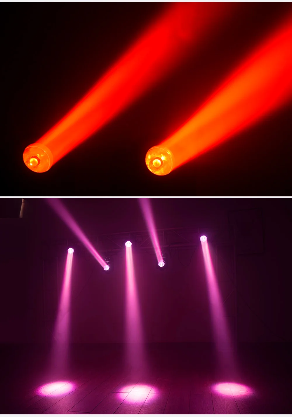 HR Moving Head 60W Beam Lights Lyre RGBW Projector High Brightness LED 60W Spot DMX Lights for Party Club DJ Dance Christmas 90