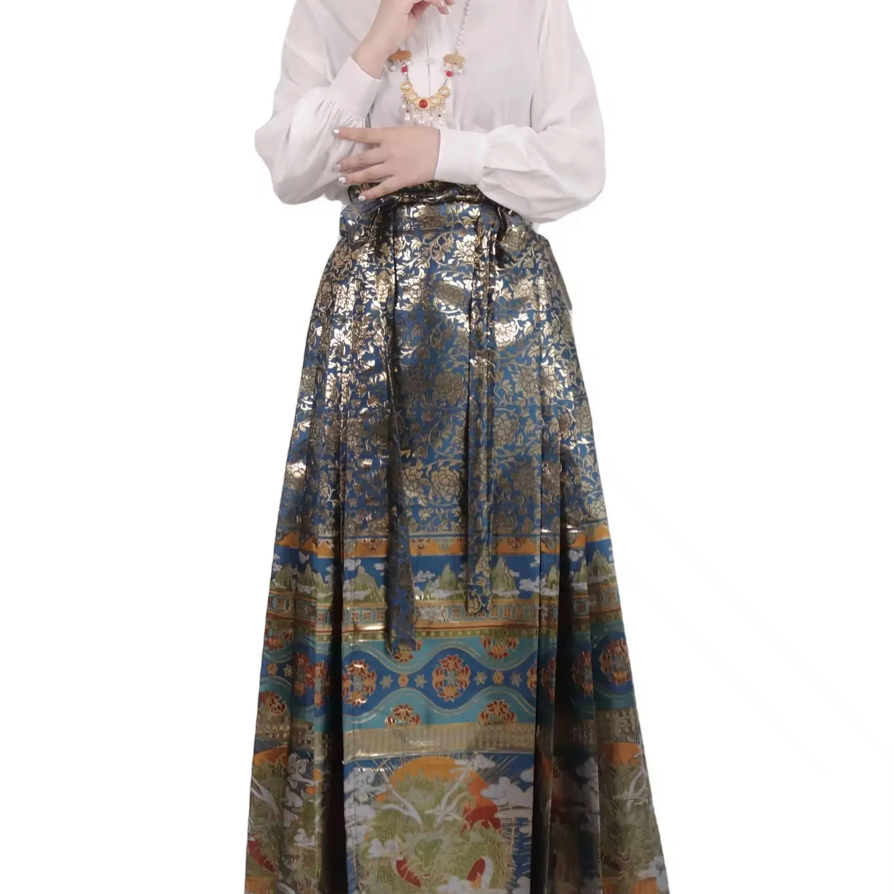 Vintage  Cheongsam Dress Stand Collar Fashion white Dress Women Traditional Chinese Clothing Qipao Harajuku Vestido