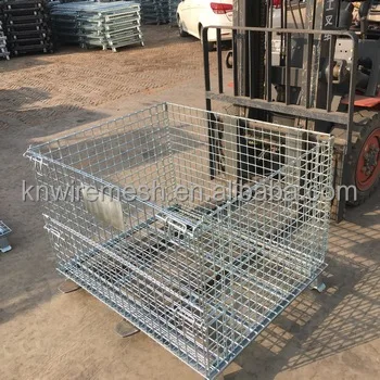 China Factory Price Galvanized Metal Basket Storage Cage Boxes