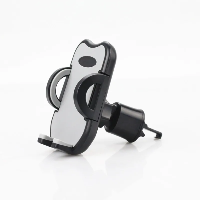 Автомобильный держатель сотового телефона с креплением на вентиляционное отверстие крючком монтажное основание одной кнопкой спуска боковой