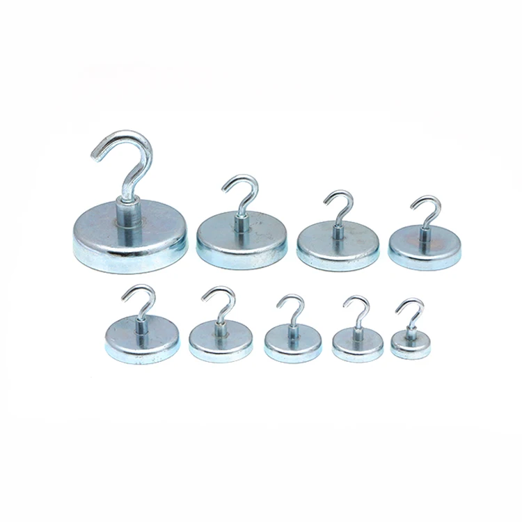Ferrite Round Base Pot Magnet Fastener Ferrite Magnetic Hook Wholesale Custom Ceramic Permanent Pot / Cup Shape