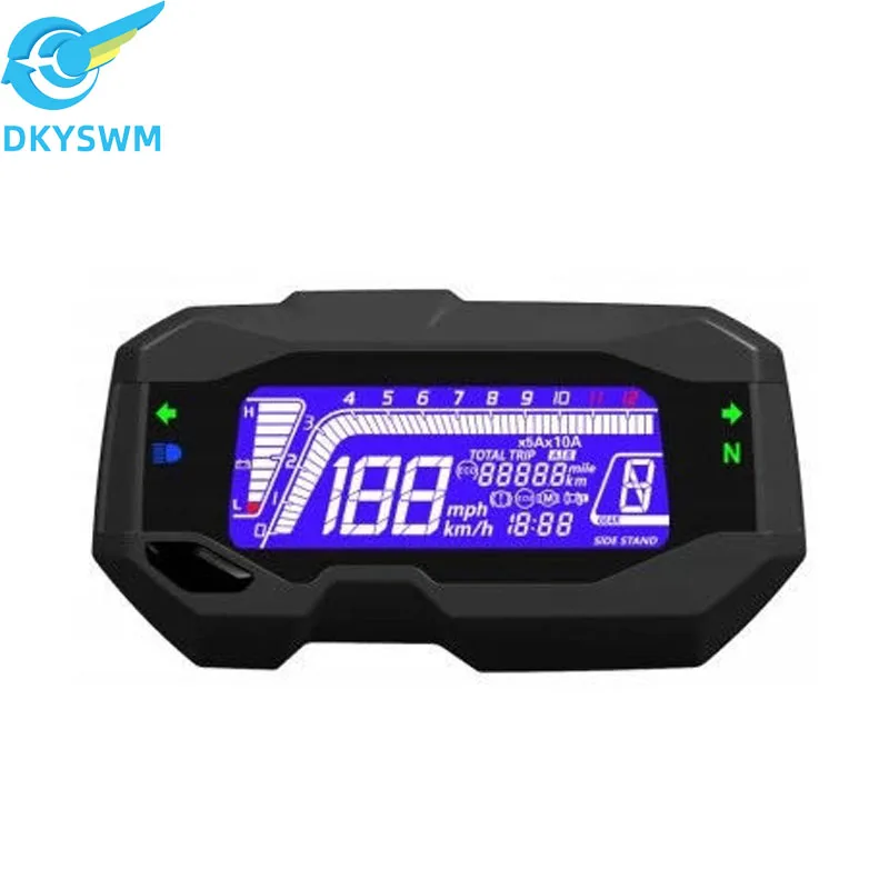 VOTOL 070 LCD speedometer CNA wire communication LED digital meter for electric motorcycles display LCD speedometer