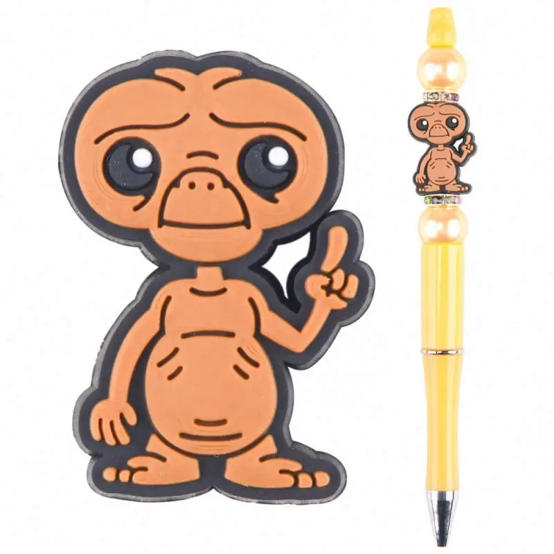 Fashion Pendants DIY Pacifier Chain Nursing Baby Toys Character Cow Silicone Charms Focal Beads For Pens