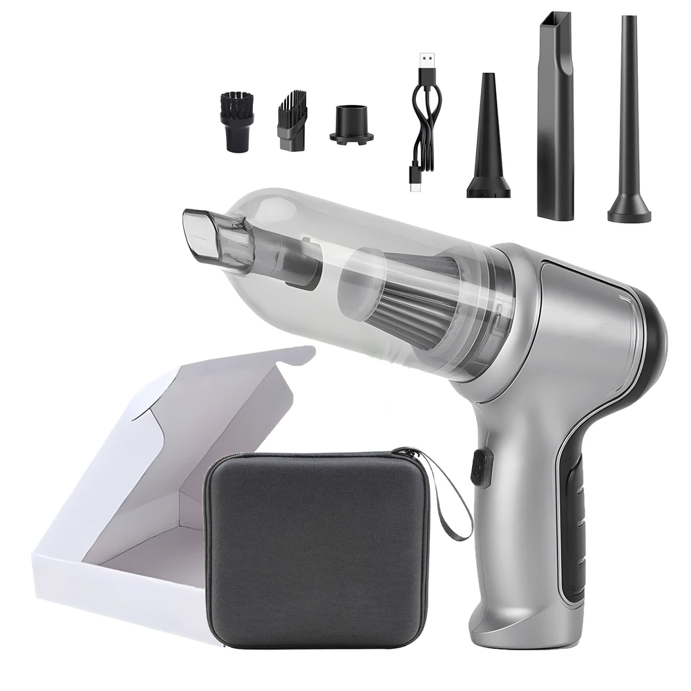 Portable Blower Vacuum Cleaner Mini Car Vacuum Cleaner 12kpa Cordless Auto Cleaner Vacuum with Black bag for Car Detailing