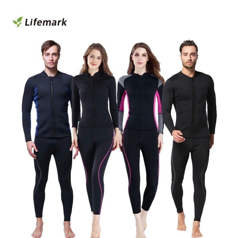 Summer Men Wetsuit Full Bodysuit 3mm Round Neck Diving Suit Stretchy Swimming Surfing Snorkeling Kayaking Sports Clothing