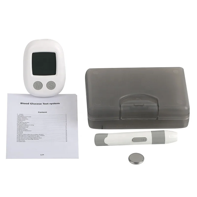 OEM Wholesale Portable Small Digital Blood Glucose Monitor Sugar Test System with 50 test Strip Paper and Needles Kit